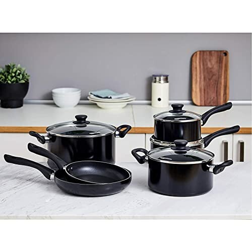 Ensemble de batterie de cuisine Amazon Basics 6 pièces