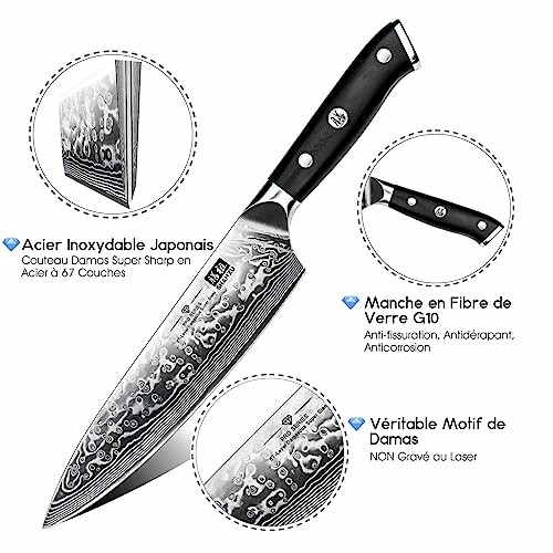 Couteau Japonais de Chef SHAN ZU 20cm