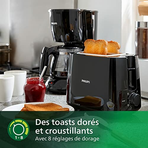 Grille-pain Philips avec grille-pain et cafetière